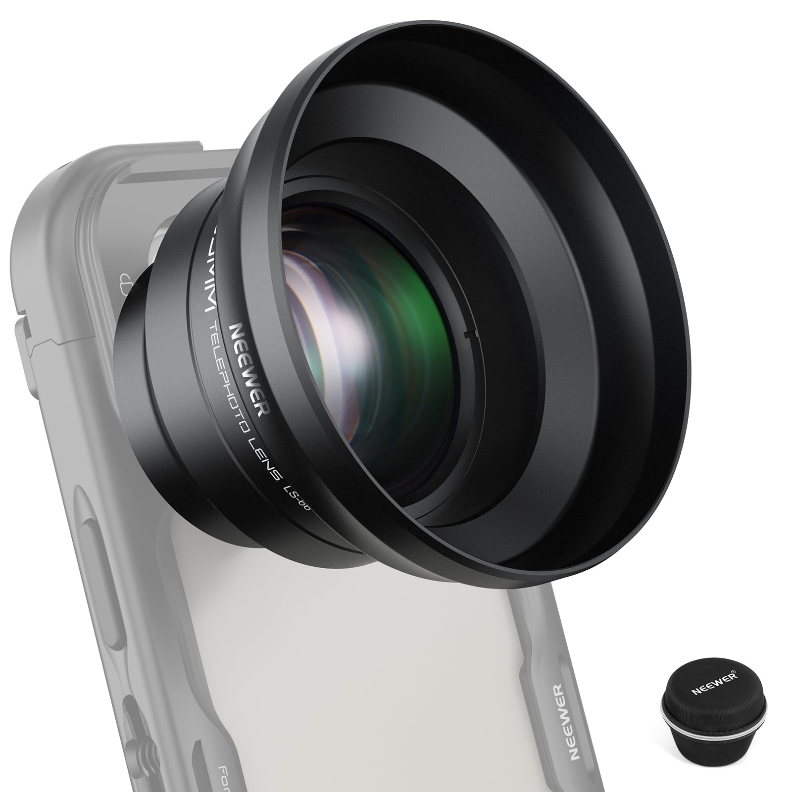 Amazon.co.jp: NEEWER スマホ望遠レンズ 65mm 1.7倍ズームレンズ HD